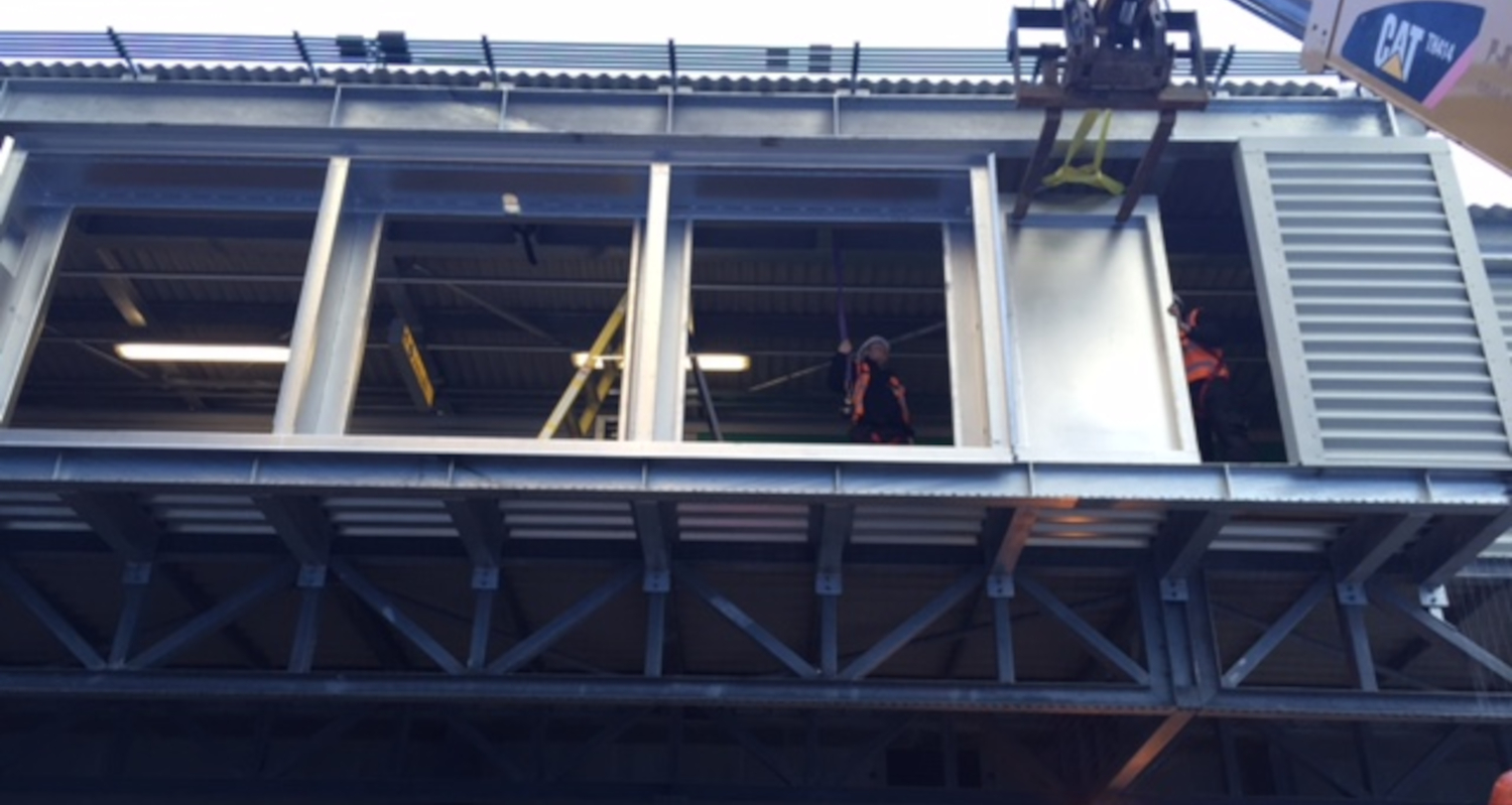 EDS engineers installing passenger boarding system at Southampton cruise terminal