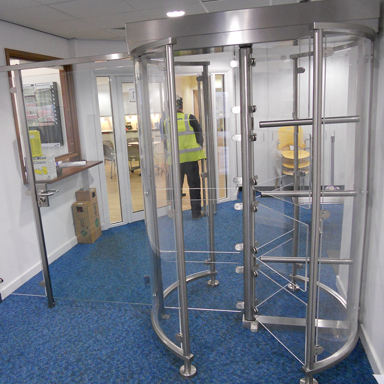 Full Height Glass Turnstile with Wide DDA Gate