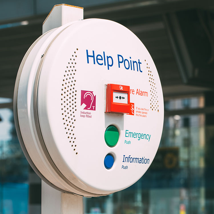 City centre emergency and information intercom point