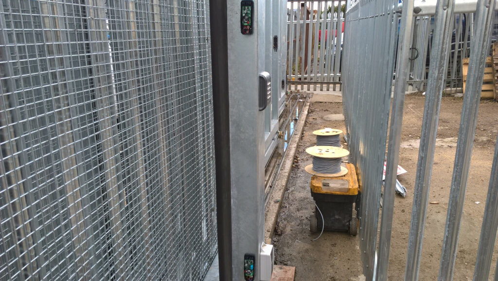Installation of automatic commercial sliding gate