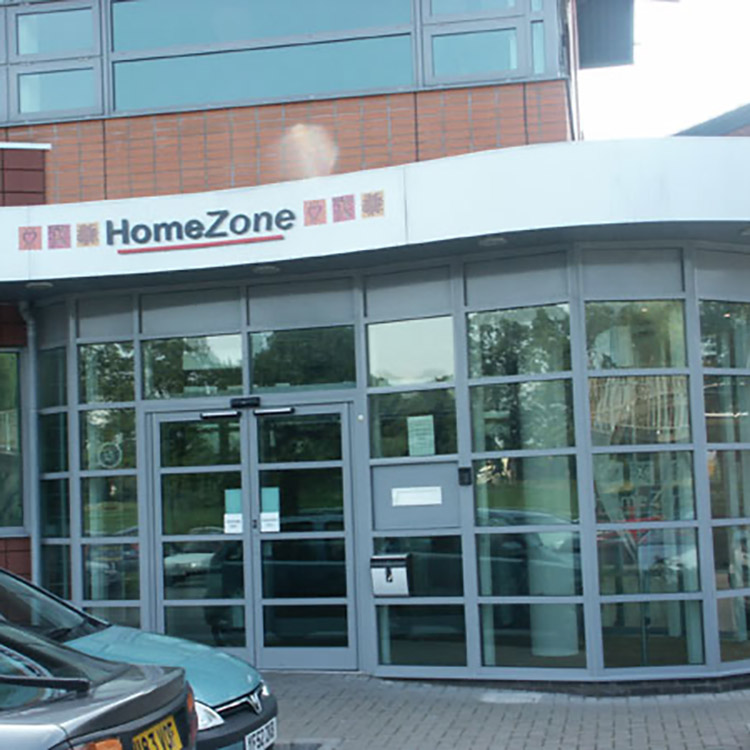Photo of HomeZone Housing Association office entrance