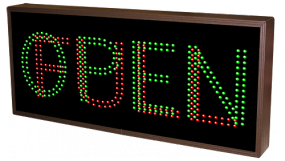 "Open / Full" custom LED sign