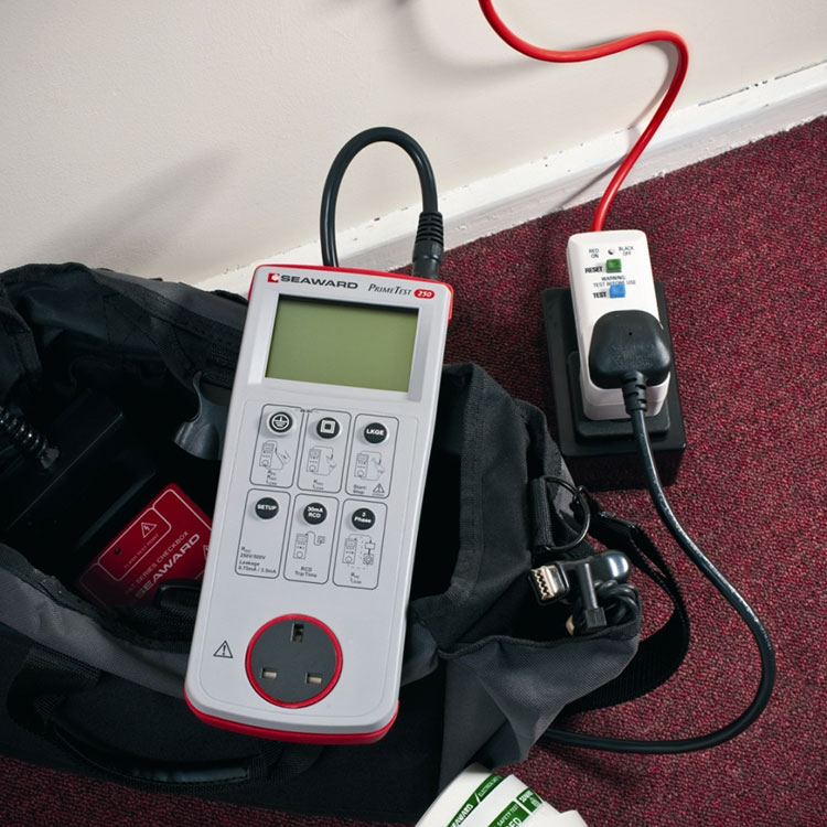 Electrical testing equipment in use