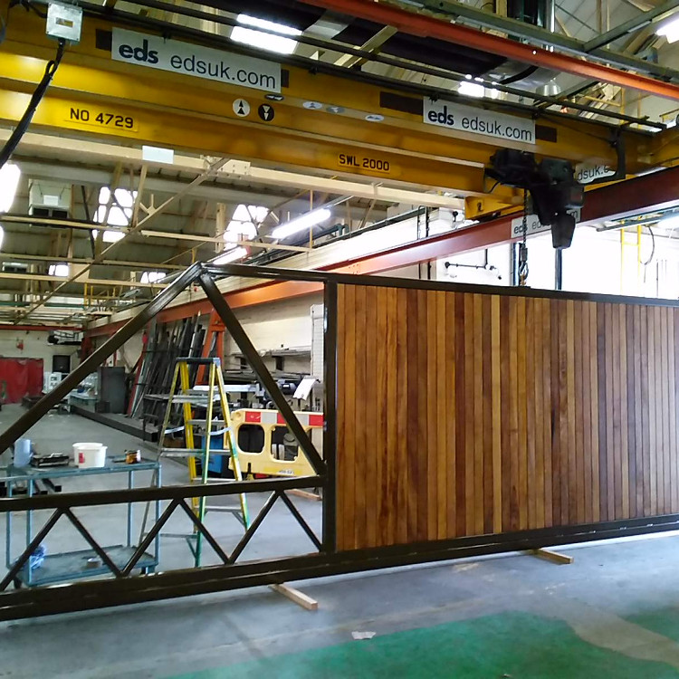 Large sliding gate in factory